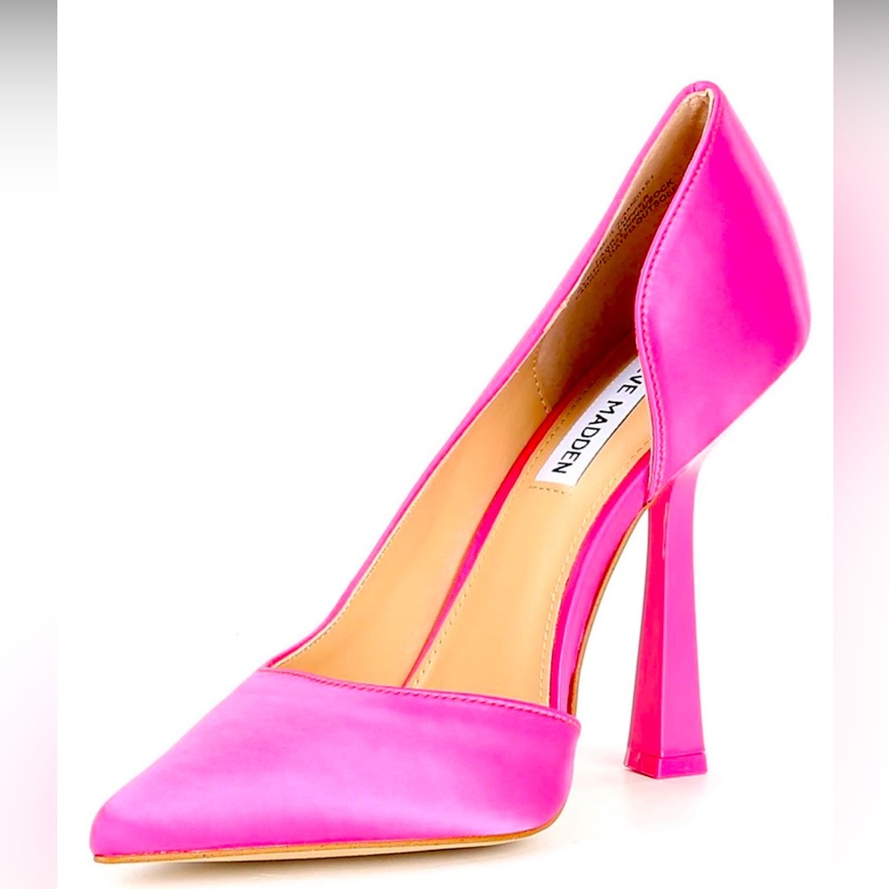 Steve Madden Pink Special Occasion Satin Block Heel Size 10